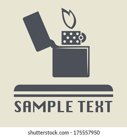 Lighter icon or sign, vector illustration