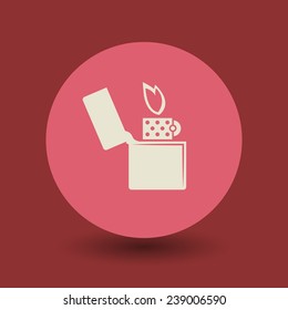 Lighter icon or sign, vector illustration