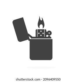 Lighter Icon Silhouette Vector Illustration