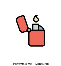 Lighter icon. Simple color with outline vector elements of rock n roll icons for ui and ux, website or mobile application