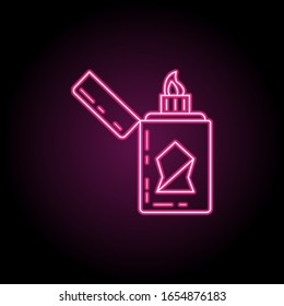 Lighter icon. Simple thin line, outline vector of camping icons for ui and ux, website or mobile application