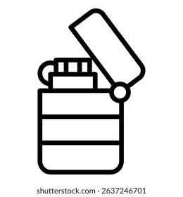 lighter icon Simple thin line stroke