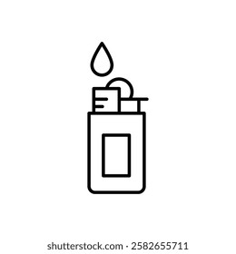 lighter icon symbol in black white isolated
