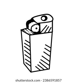 lighter icon vector design illustration with editable stroke