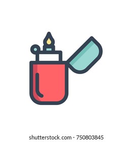 lighter icon vector. lighter icon filled outline style design