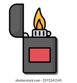 Lighter icon. Lighter vector icon. Fire lighter flat sign design. UX UI icon