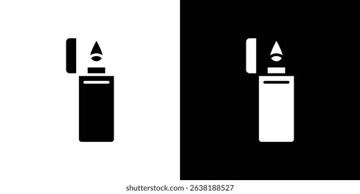 Lighter icon Vector in flat style. Collection silhouettes