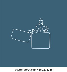 Lighter icon, vector illustration design. Camp objects collection.