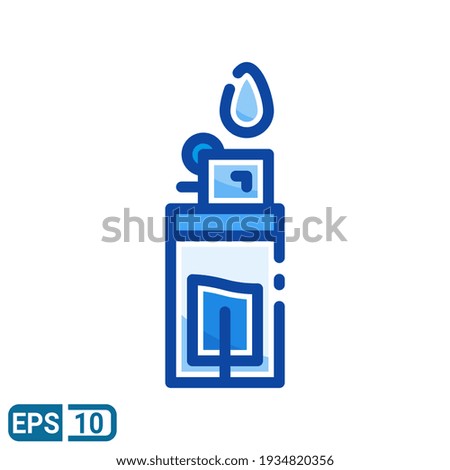 lighter icon. vector illustration in filled line style isolated on white background. EPS 10