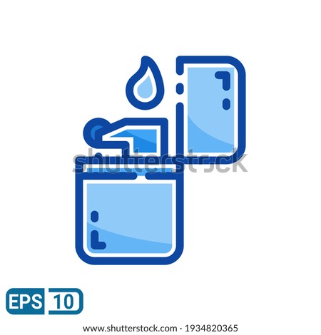 lighter icon. vector illustration in filled line style isolated on white background. EPS 10
