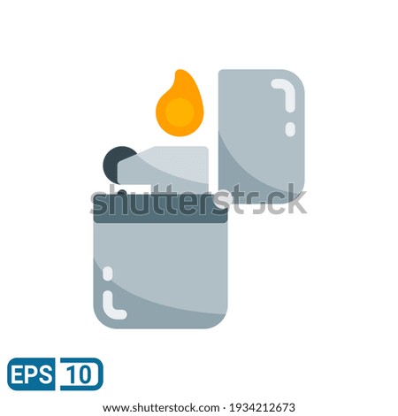lighter icon. vector illustration in flat style isolated on white background. EPS 10
