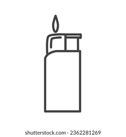 Lighter icon. vector illustration in line style isolated on white background.
