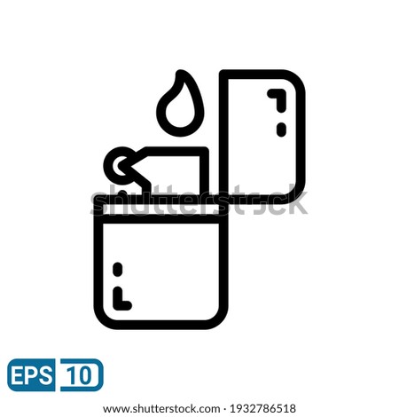 lighter icon. vector illustration in line style isolated on white background. EPS 10