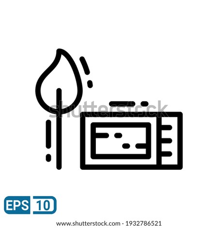 lighter icon. vector illustration in line style isolated on white background. EPS 10