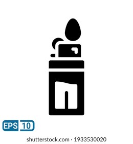 lighter icon. vector illustration in solid style isolated on white background. EPS 10