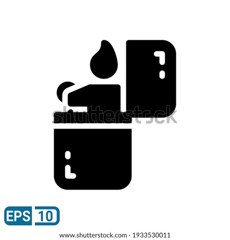 lighter icon. vector illustration in solid style isolated on white background. EPS 10