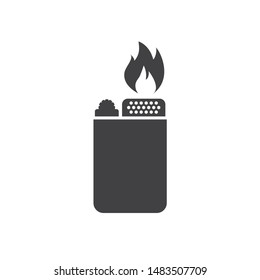 Lighter icon. Lighter vector icon on white isolated background. Fire lighter vector sign.