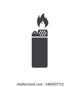 Lighter icon. Lighter vector icon on white isolated background. Fire lighter vector sign.