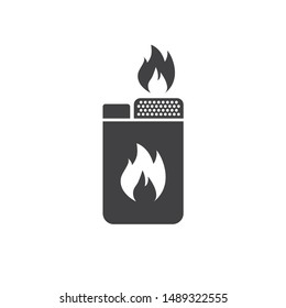 Lighter icon. Lighter vector icon on white isolated background. Fire lighter vector sign. EPS 10 flat symbol