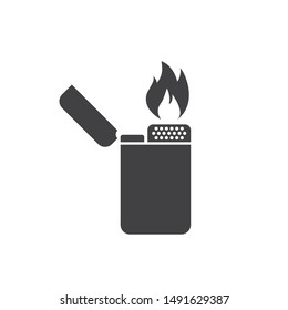 Lighter icon. Lighter vector icon on white isolated background. Fire lighter vector sign. EPS 10 flat symbol