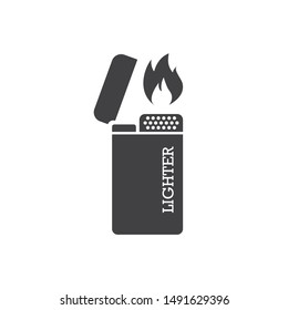 Lighter icon. Lighter vector icon on white isolated background. Fire lighter vector sign. EPS 10 flat symbol