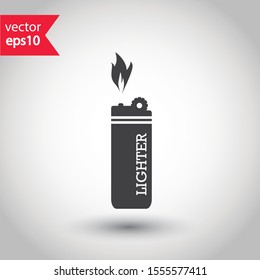 Lighter icon. Lighter vector icon on white isolated background. Fire lighter vector sign. EPS 10 flat symbol