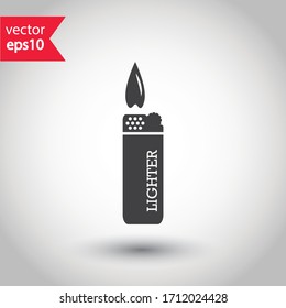 Lighter icon. Lighter vector icon on white isolated background. Fire lighter vector sign. EPS 10 flat symbol