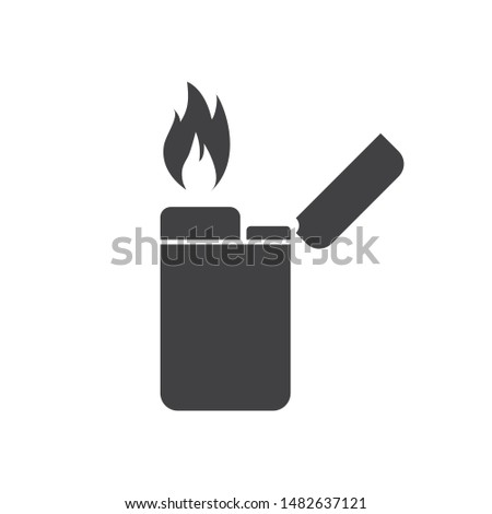 Lighter icon. Lighter vector icon on white isolated background. Fire lighter vector sign.