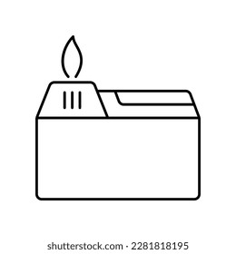 Icono más claro. Signo vectorial de estilo simple aislado en fondo blanco. Tamaño original 64x64 píxeles.