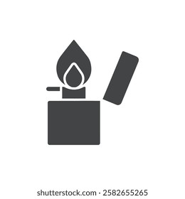 lighter icon vector symbol black and white