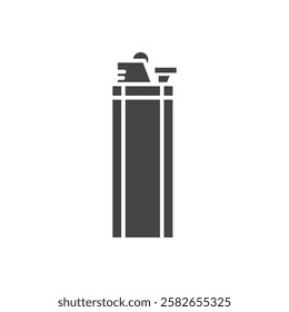 lighter icon vector symbol black and white