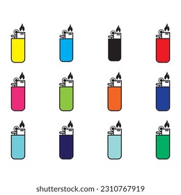 lighter icon vector template illustration logo design