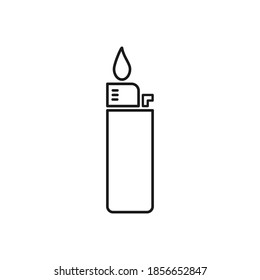 Lighter icon vector. Thin line lighter outline icon vector illustration.