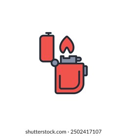Lighter icon. vector.Editable stroke.linear style sign for use web design,logo.Symbol illustration.