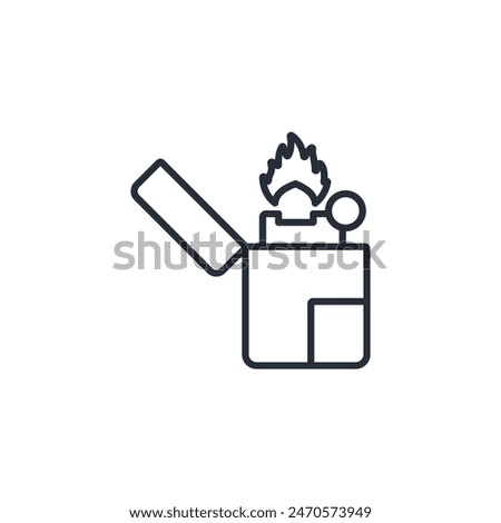 Lighter icon. vector.Editable stroke.linear style sign for use web design,logo.Symbol illustration.