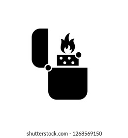 Lighter Icon.Camping Equipment Vector Illustration Logo Template. 