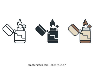 lighter icons isolated on White Background. Flat style design