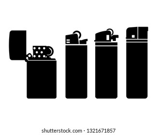 lighter icons set. Set of lighter vector icons for web design isolated on white background