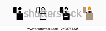 Lighter Icons: vector illustration of lighter icons with white background