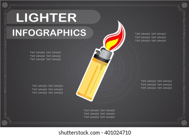 lighter  infographics, Vector illustration.