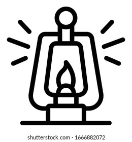Lighter lamp icon. Outline lighter lamp vector icon for web design isolated on white background