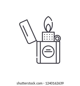 Lighter line icon concept. Lighter vector linear illustration, sign, symbol