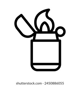 lighter line icon illustration vector graphic. Simple element illustration vector graphic, suitable for app, websites, and presentations isolated on white background