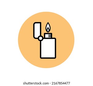Lighter Line Icon, Outline Vector Symbol Drawing.
