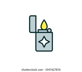 Lighter line icon. Vector symbol in trendy flat style on white background. Travel sing for design.