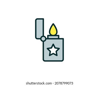 Lighter line icon. Vector symbol in trendy flat style on white background. Travel sing for design.