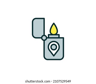 Icono de línea más clara. Símbolo vectorial en estilo plano y a la moda sobre fondo blanco. Cantar de viajes para diseño.