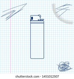 Lighter line sketch icon isolated on white background. Vector Illustration