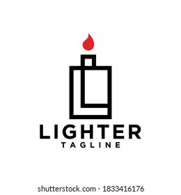 lighter logo concept, letter L logo 