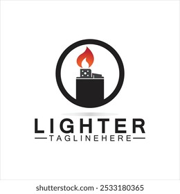 Lighter logo vector icon design template